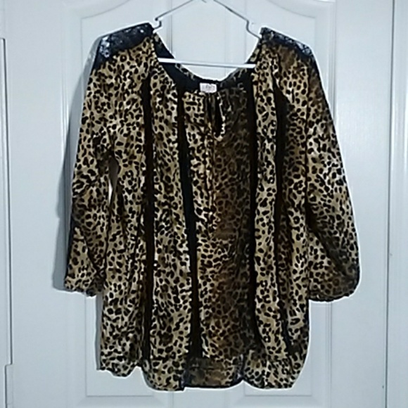 Ladies' Hot in Hollywood Peasant Top (L) - Picture 1 of 7
